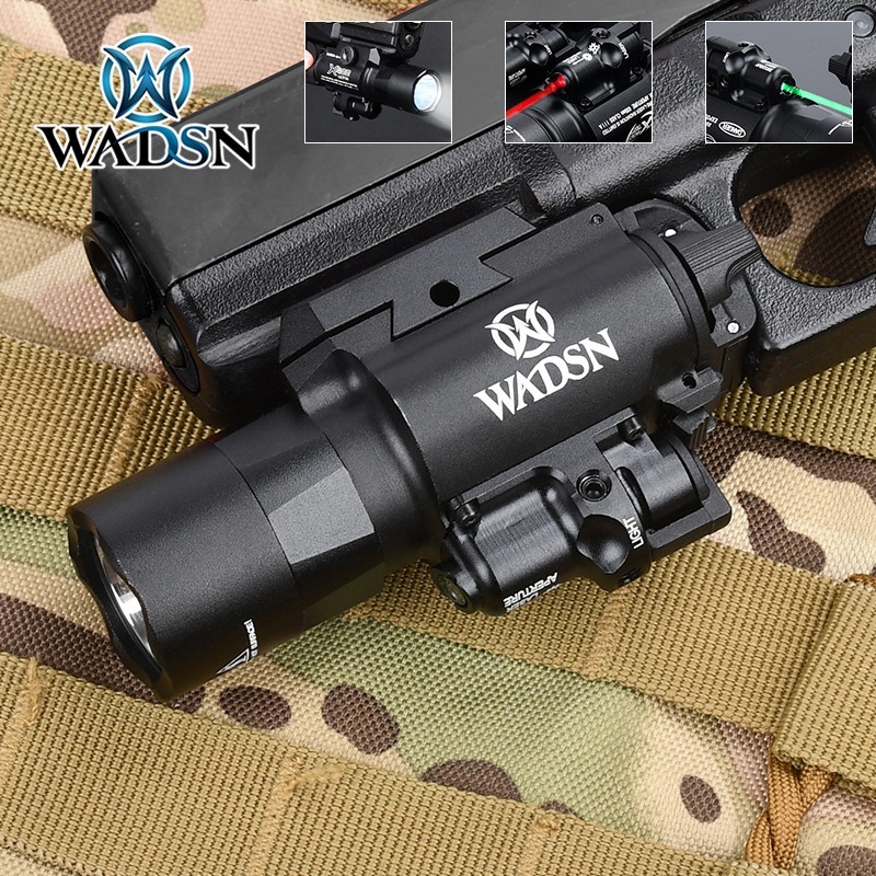 WADSN Tactical X400 Ultra Weapon Flashlight X400 X400U Red Dot Green Laser Lamp