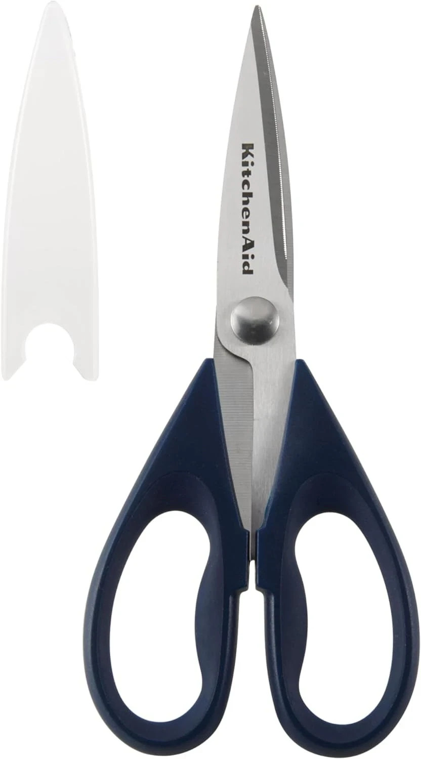 KitchenAid All Purpose Kitchen Shears with Protective Sheath Durable Ink Blue