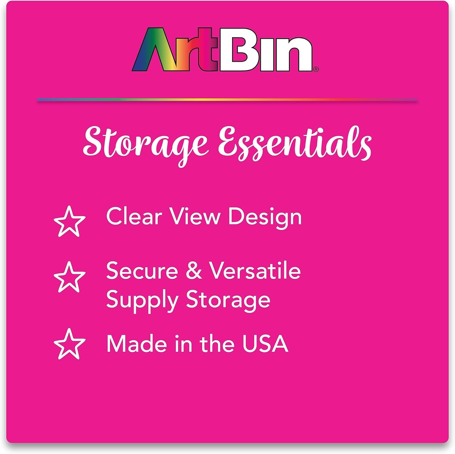 Stackable Art & Craft Organizer - Portable 12" x 12" with Snap-Tight Closure