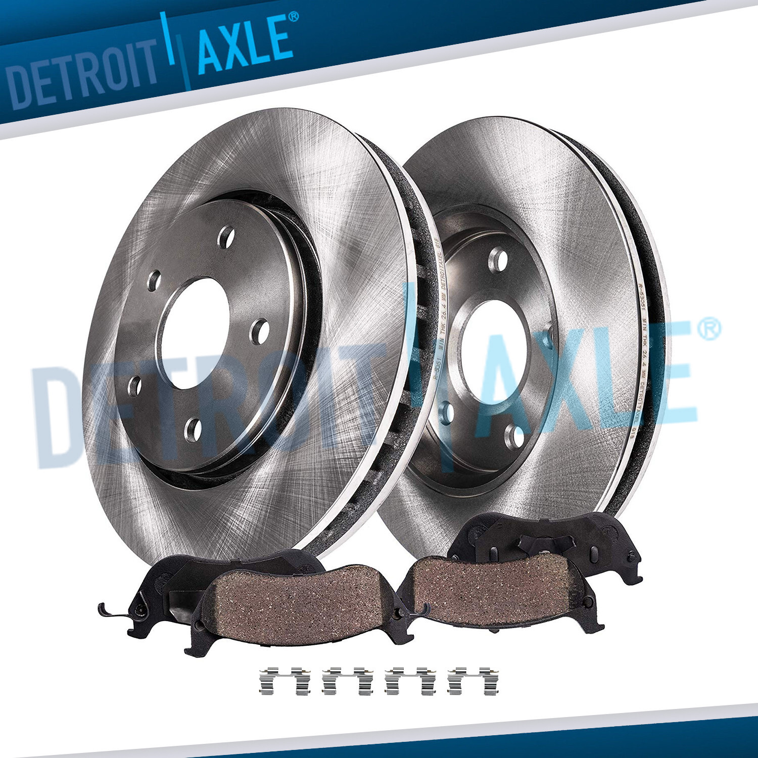 Front Disc Rotors & Ceramic Brake Pads for 2006 - 2010 Ford Explorer Mountaineer