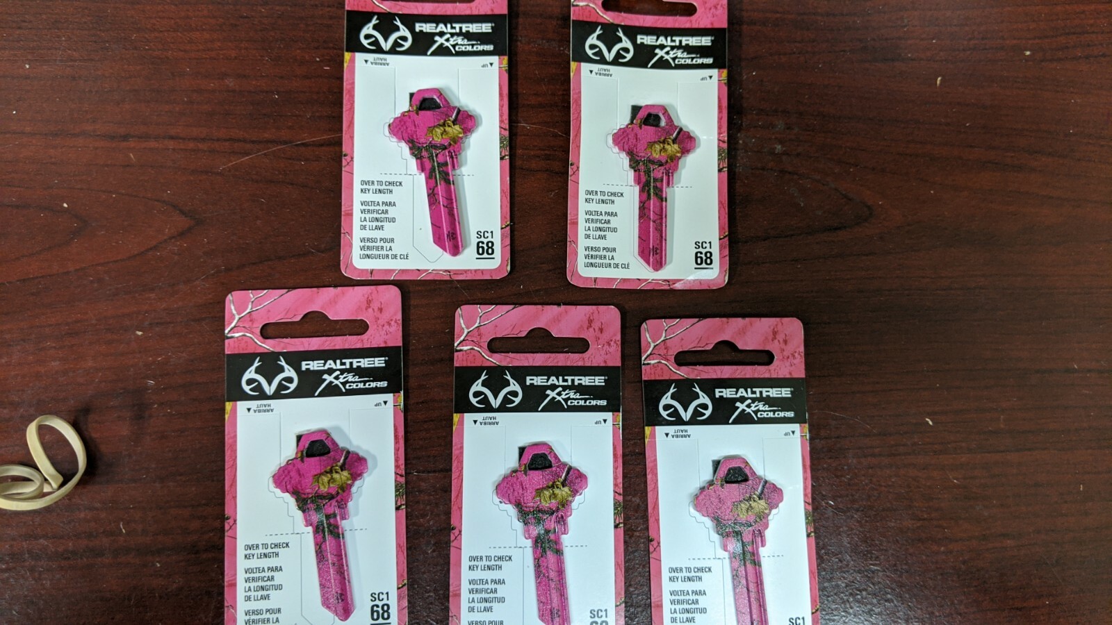 5 pk of Pink Camo Uncut SC1 Keys