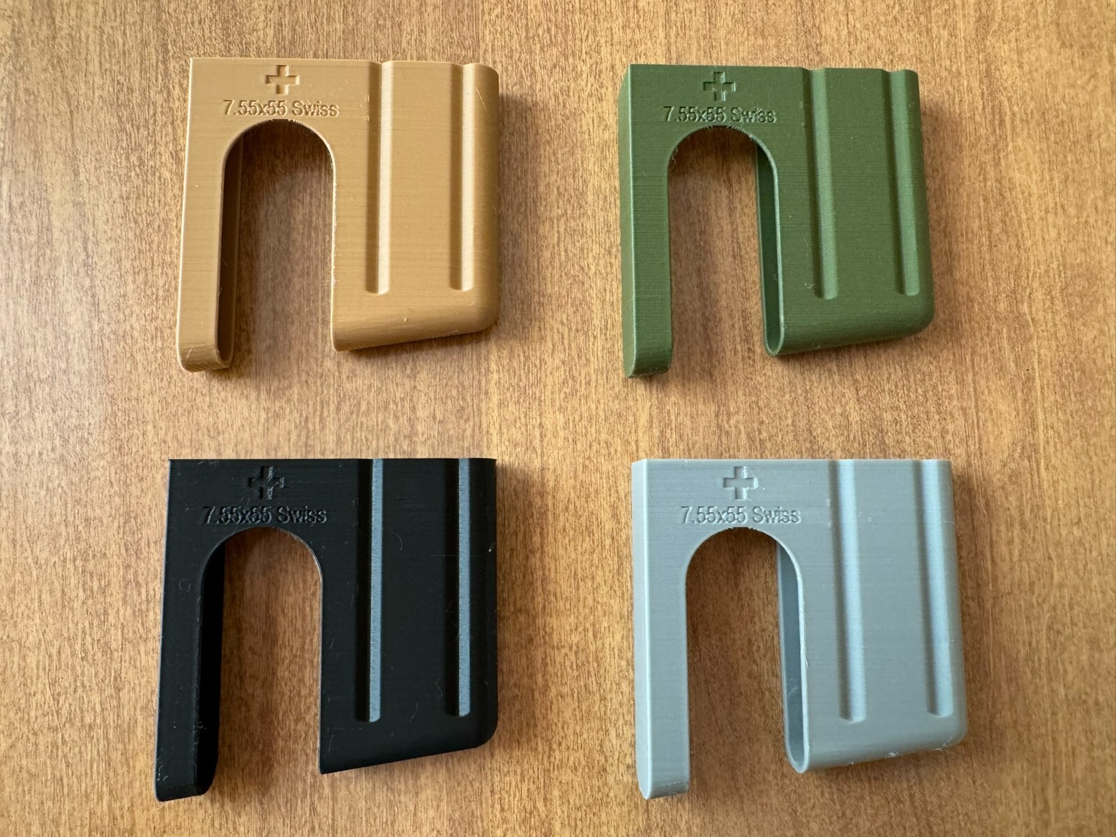K31 Charger / Stripper Clip for 7.55x55 Swiss - Pack of Four (Combo Pack)