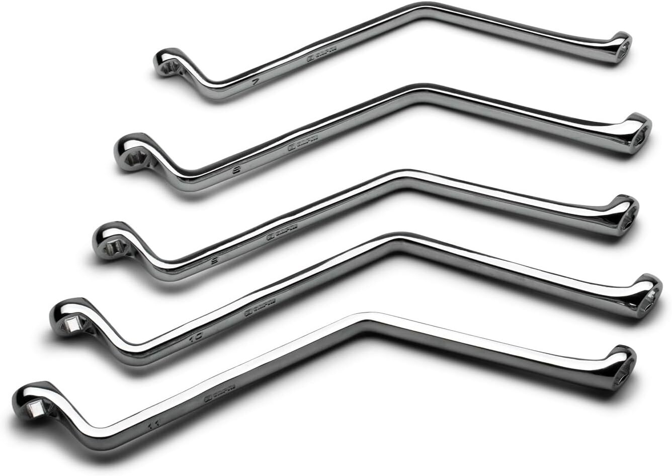 Capri Tools Brake Bleeder Wrench Set, Angled Double 7 to 11 mm (5-Piece Set)