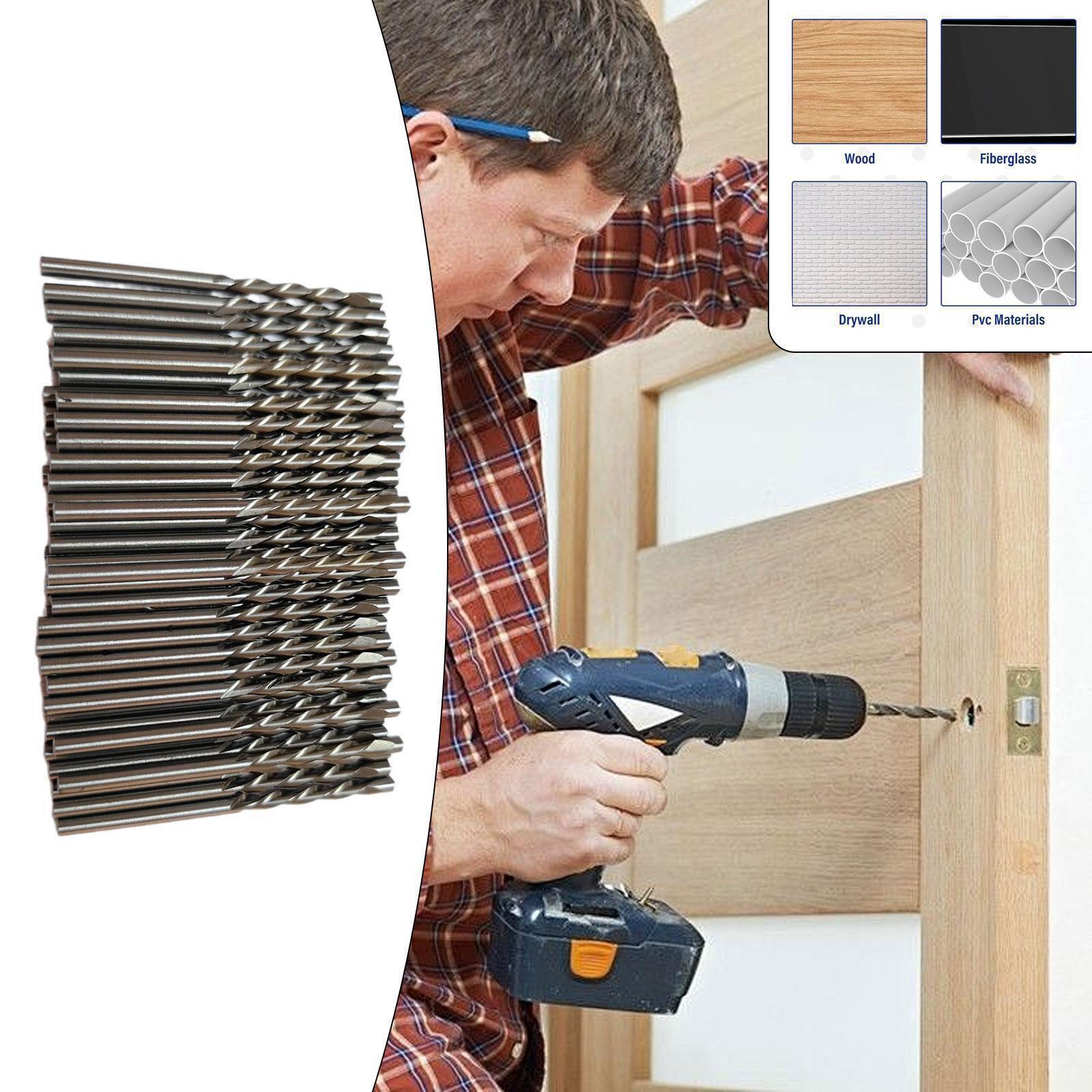 50 Pieces 1/8 inch Sturdy Multifunctional Drywall Guide Point Cutting Bits