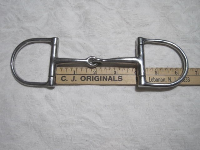 Dee Ring Snaffle Bit Single Jointed Stainless Steel 4'' Horse Bit