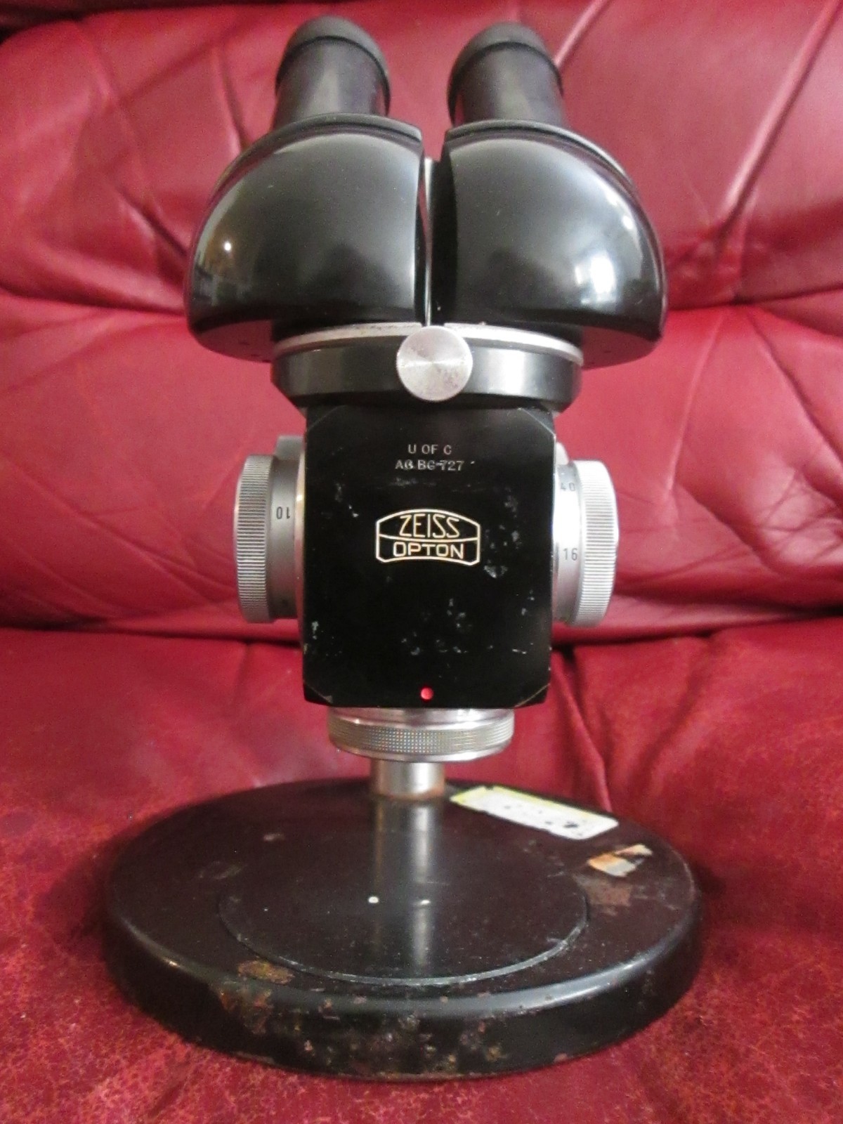 Vintage Zeiss Opton 727 Microscope 1950s w/ Eyepieces