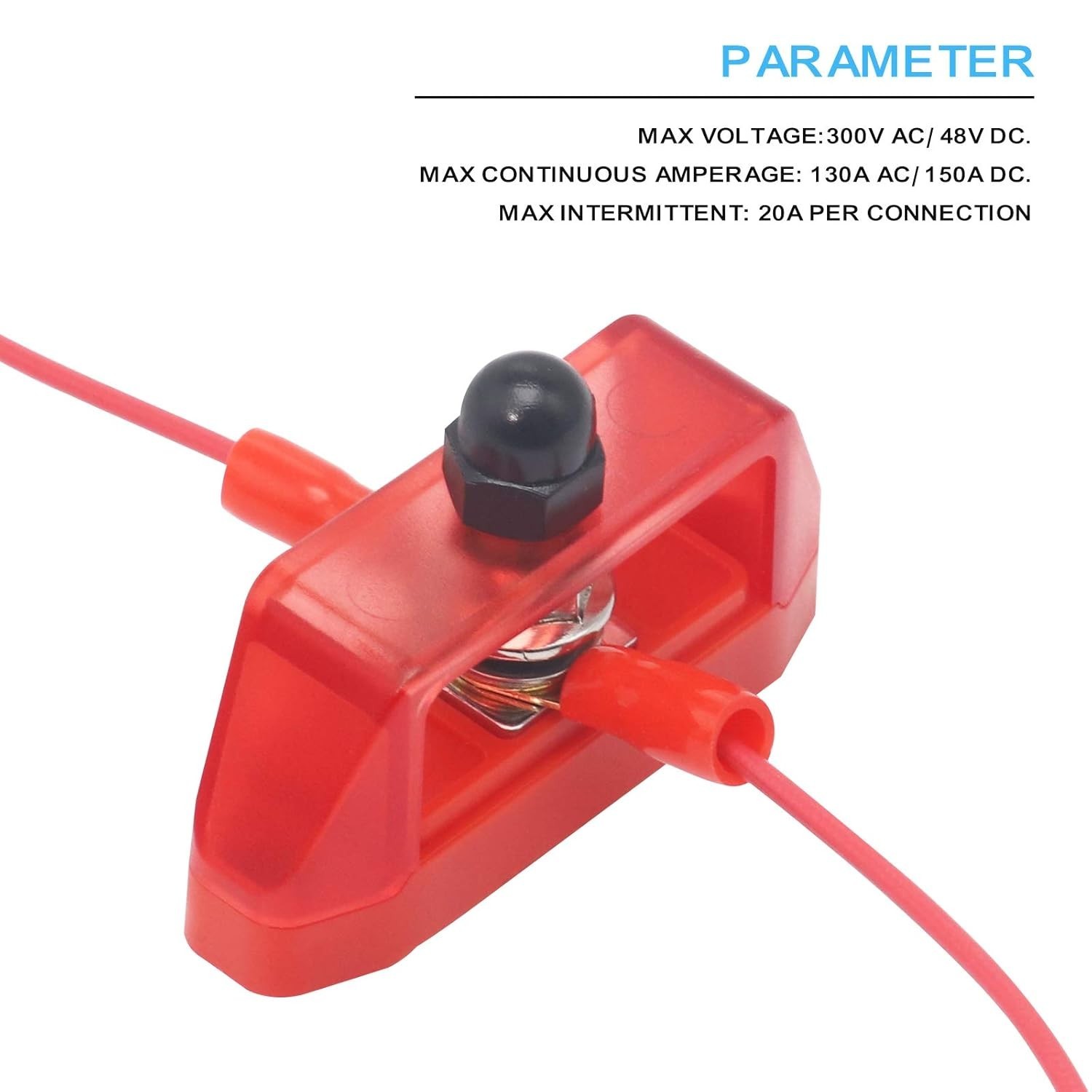 Panel Mount 150A Bus Bar - Reliable Power Distribution Block with Ring Terminals