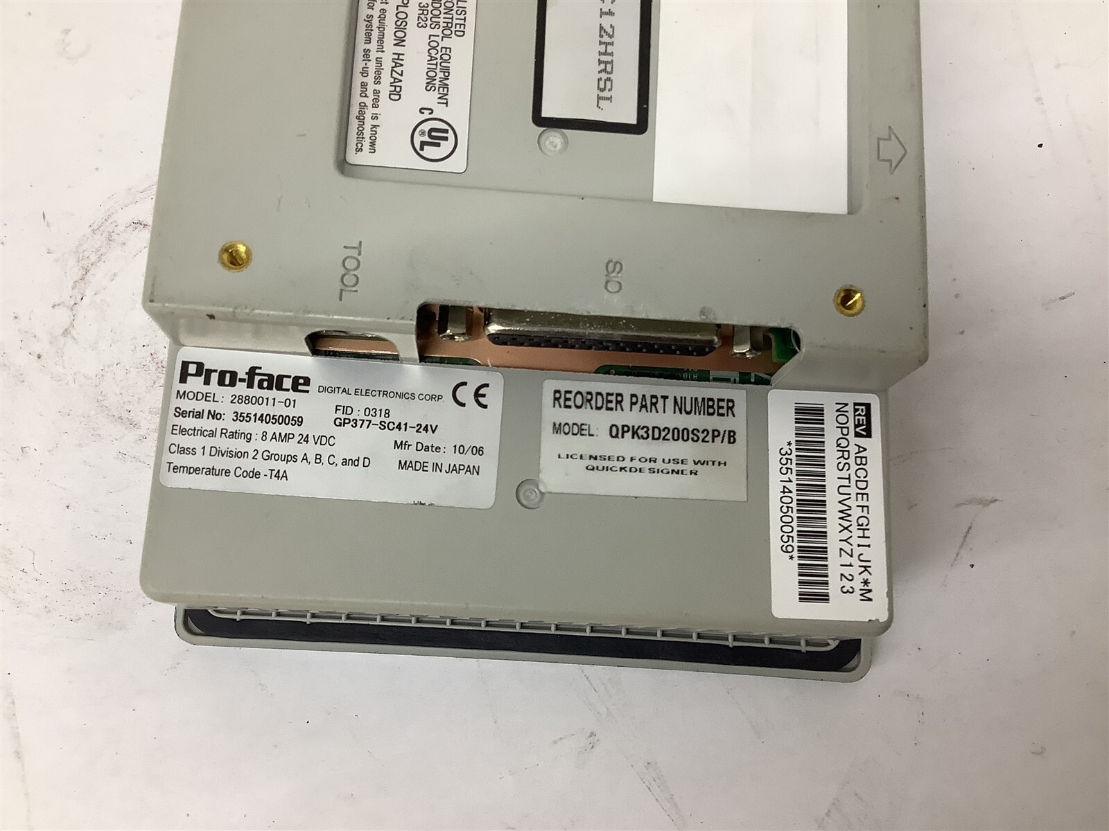 Pro-Face 2880011-01 Touch Panel ***PARTS ONLY***