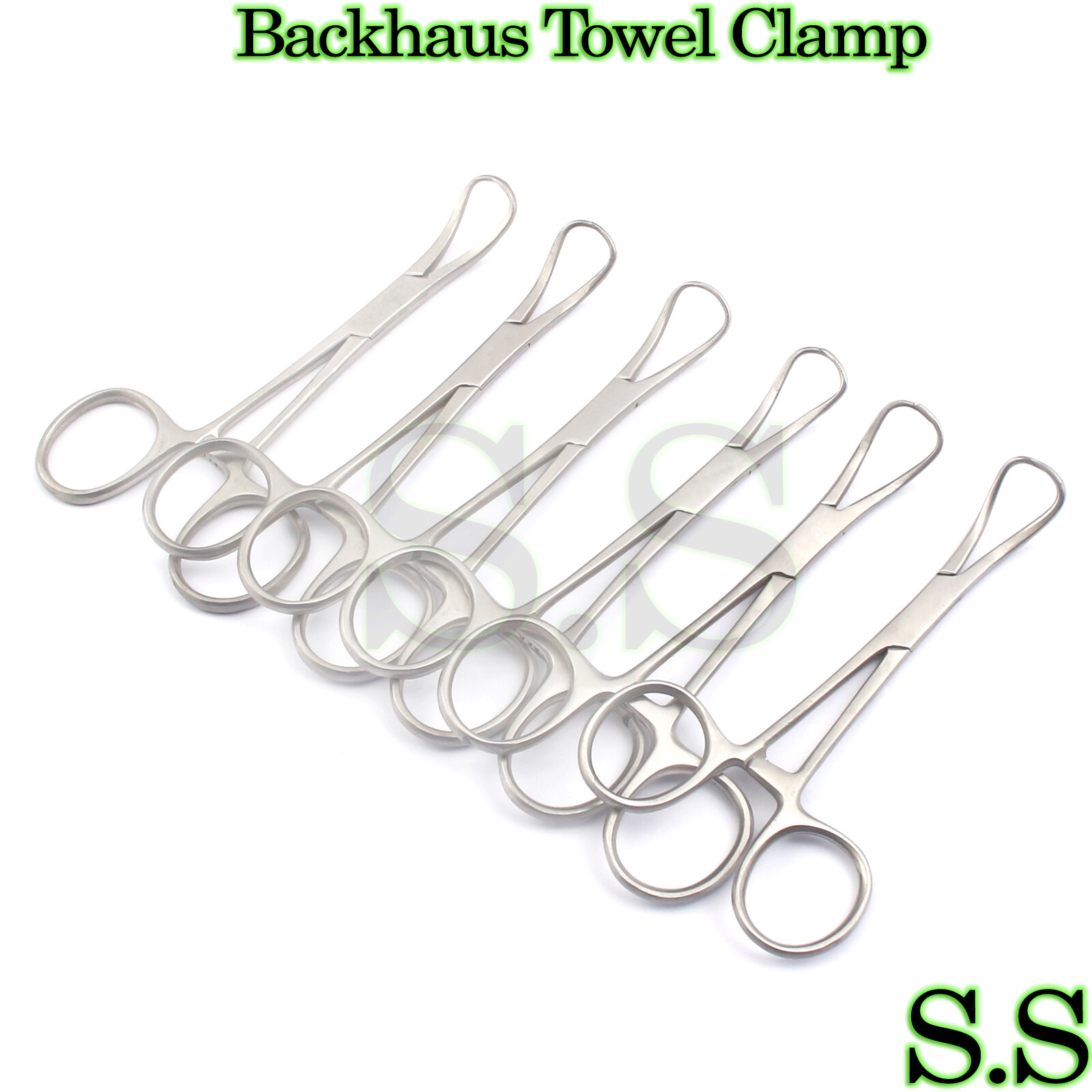 10 pcs 5.25" Backhaus Towel Forceps Surgical Veterinary Instrument
