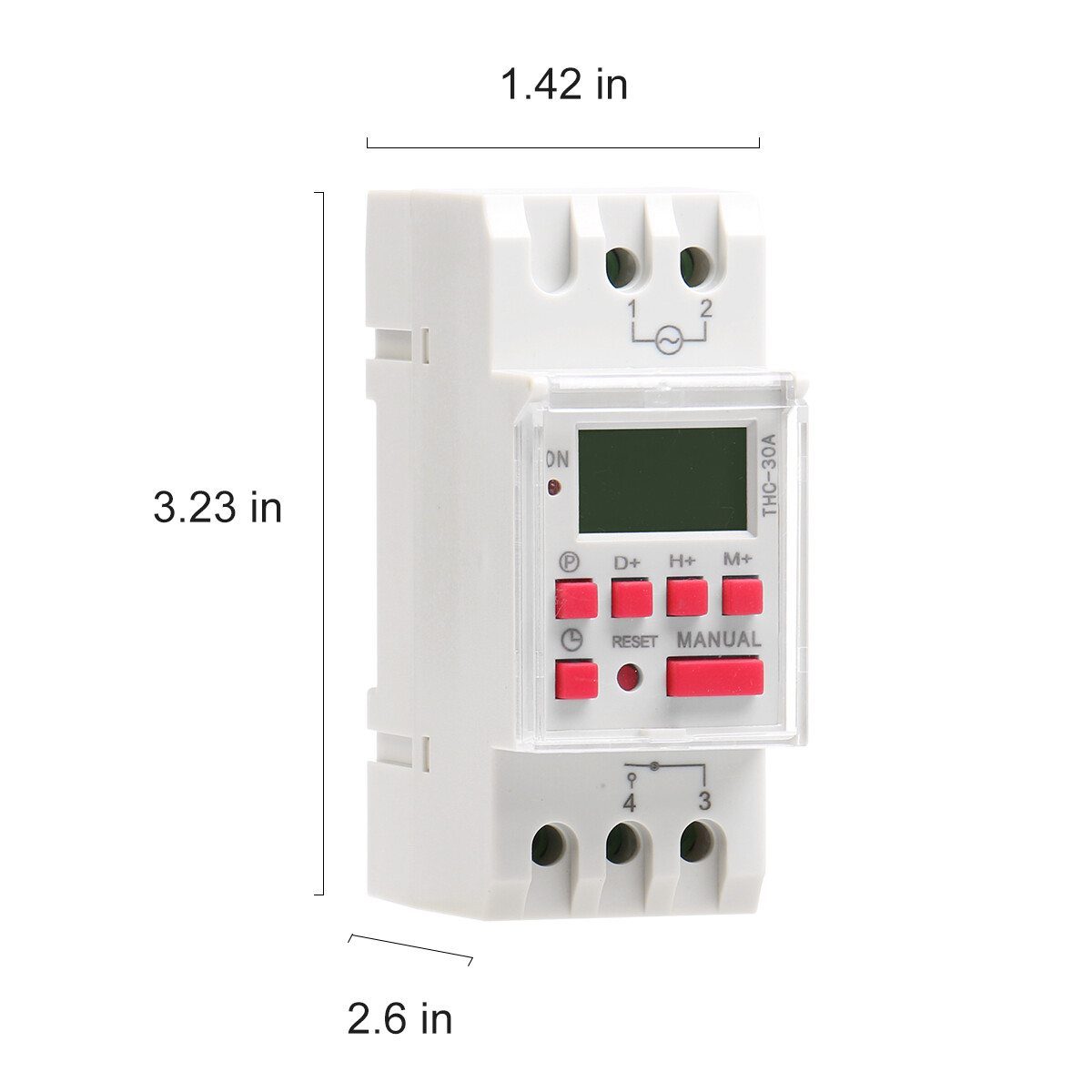 Programmable Digital LCD Timer Weekly Time Electronic Switch 20A AC/DC 12-240V