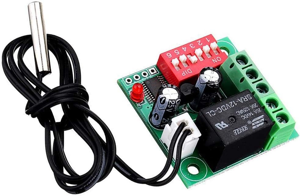 HiLetgo W1701 12V DC Temperature Controller Switch Digital Thermostat Red