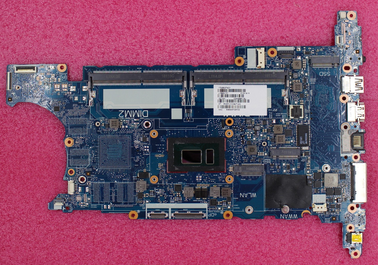 L15522-601 - HP EliteBook 840 G5 UMA i7-8650U System Board