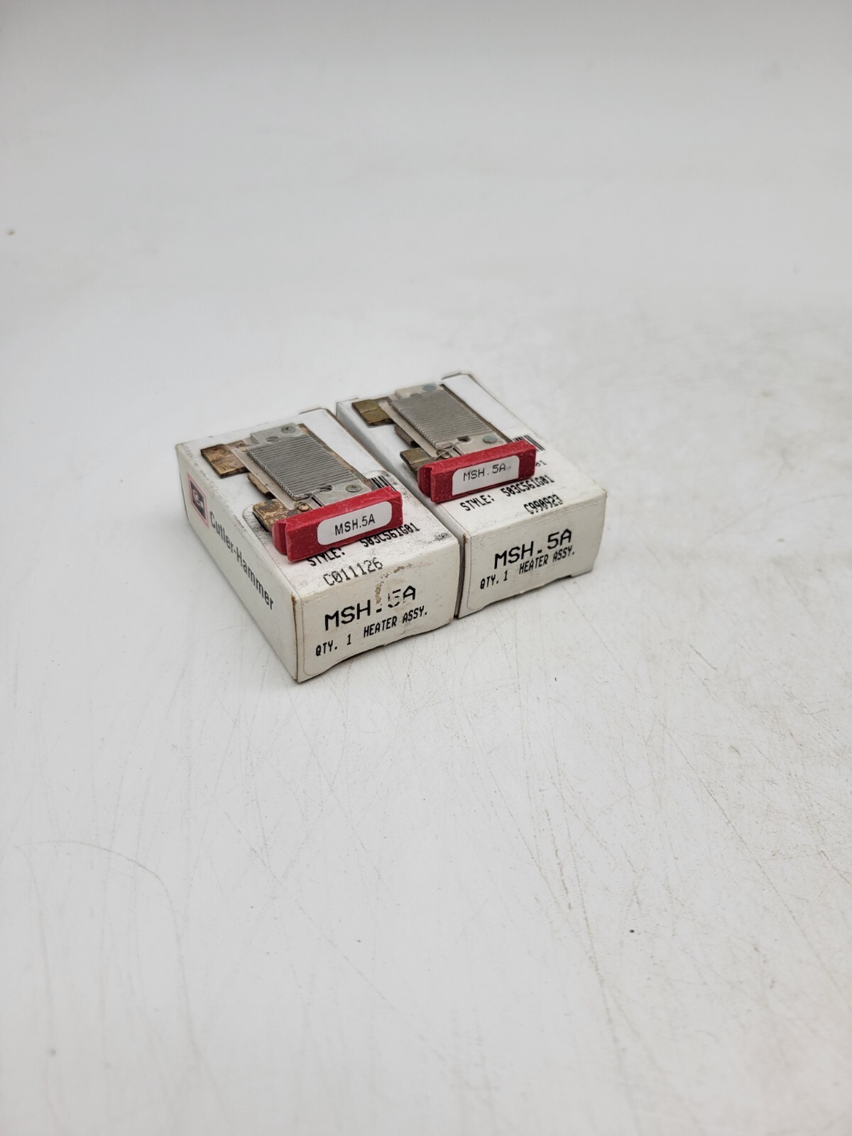 Lot of 2 Cutler-Hammer MSH.5A Thermal Overload Relay Heater Element 0.5 Amp