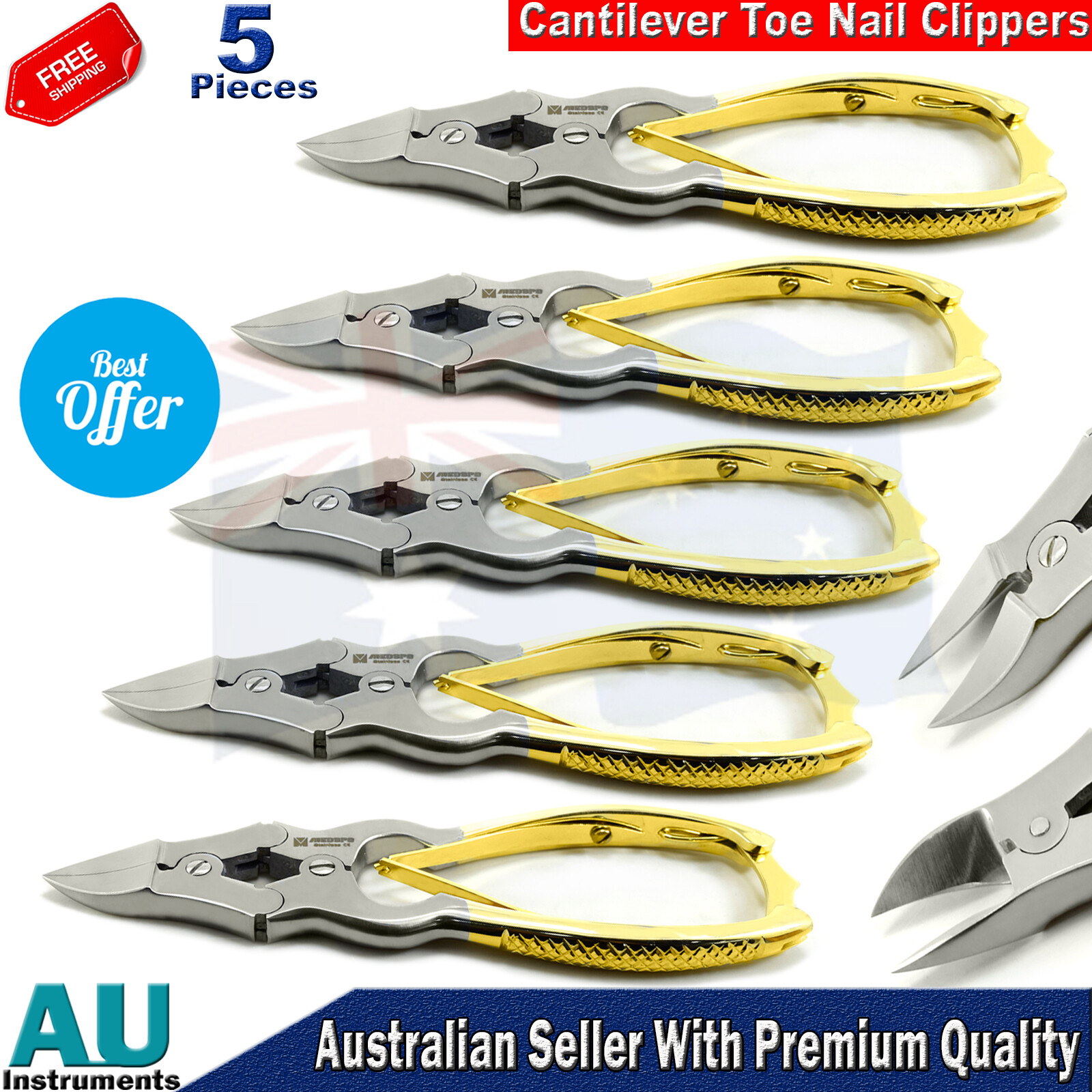 Cantilever Nail Nipper Clipper Cutter Heavy Duty Thick Nails Chiropody Podiatry