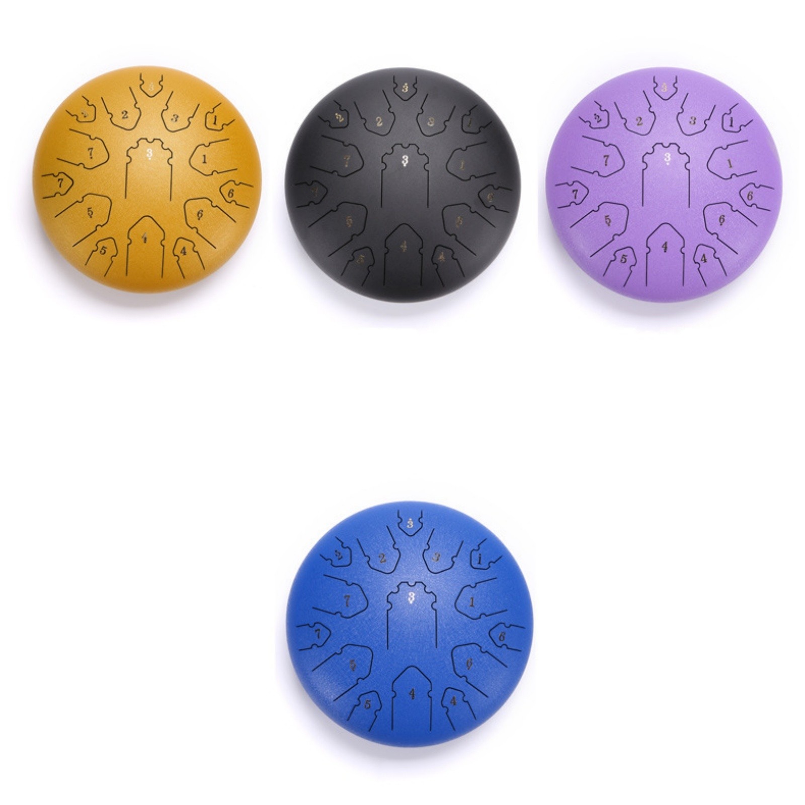 13 Inch 15 Note Steel Tongue Drum D Key Carbon Steel Handpan Drum