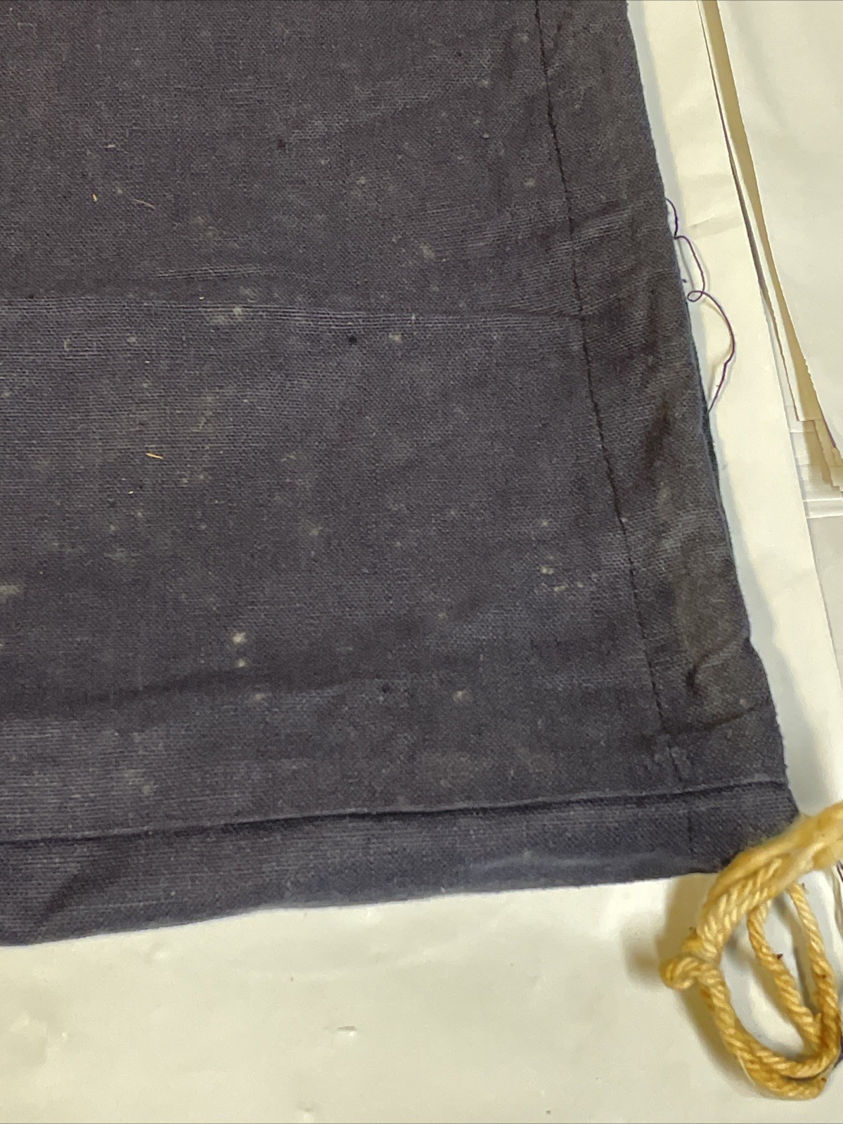 WW2 US Navy Blue Denim Barracks Laundry Drawstring Bag Sack USN 1940’s