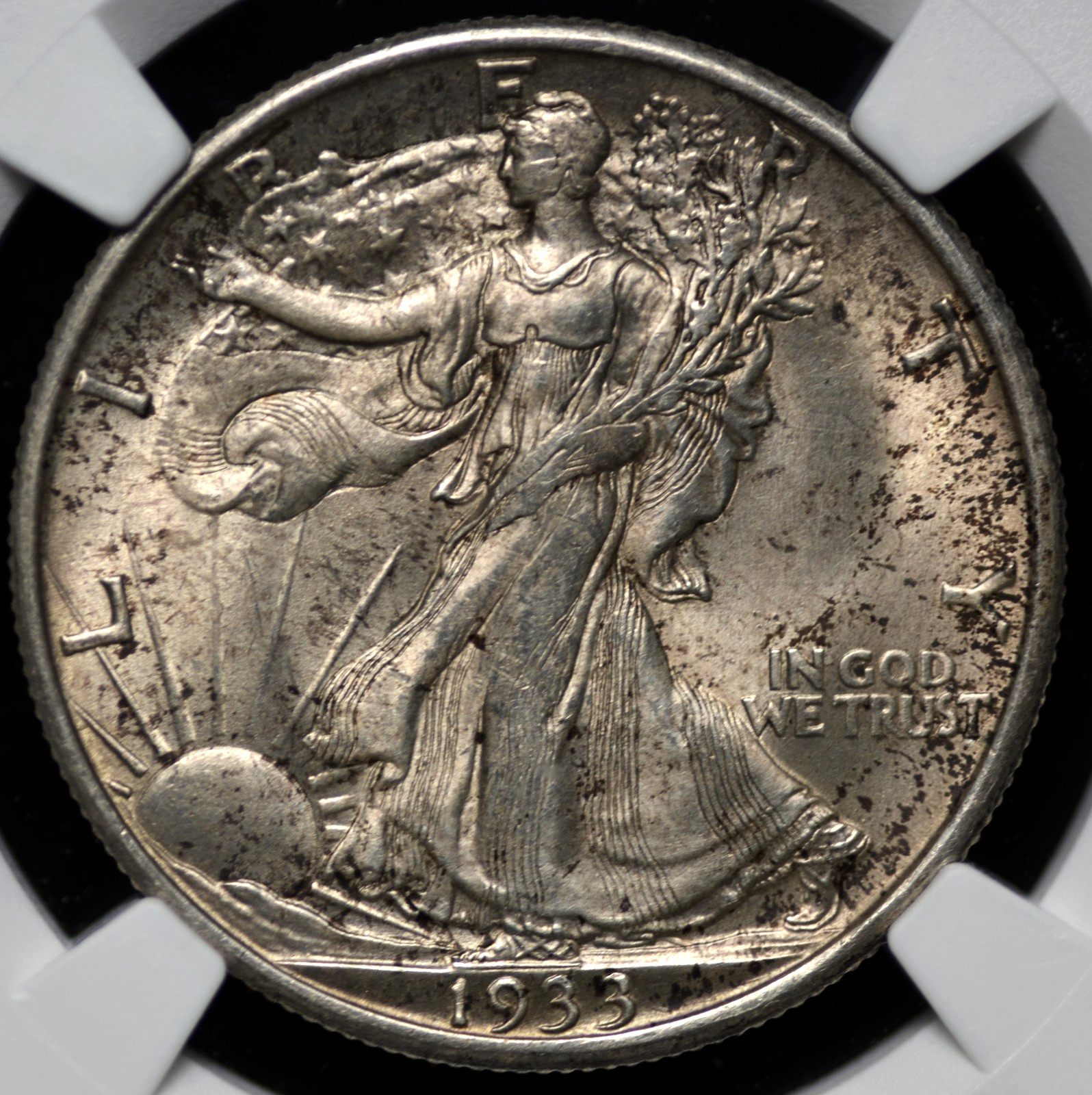 1933 S WALKING LIBERTY HALF DOLLAR NGC  MS 64 ORIGINAL, WELL STRUCK, FEW MARKS,