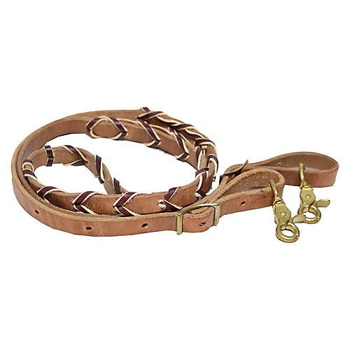 Mustang Harness Leather Barrel Rein 3/4