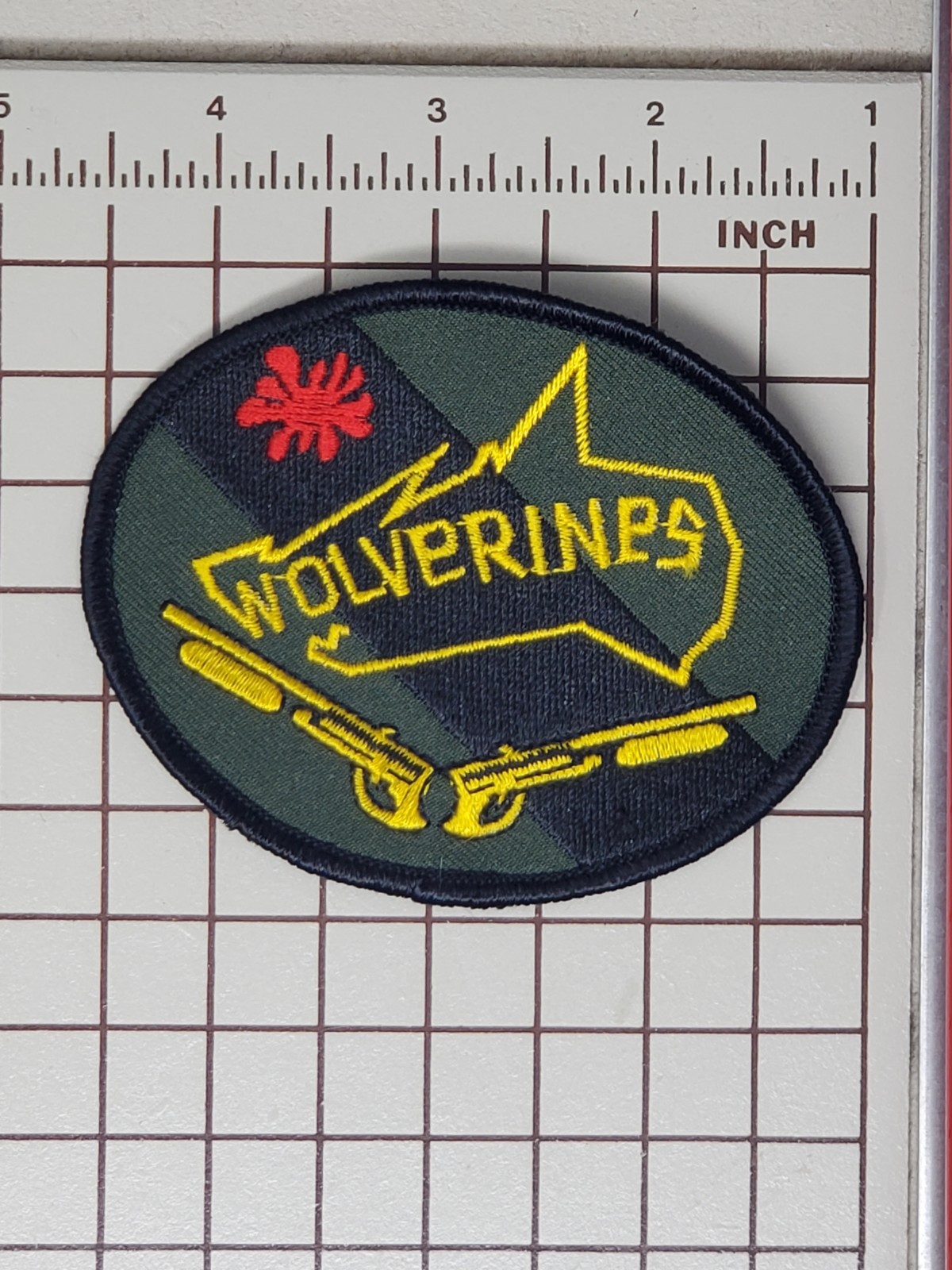 Early 90s Paintball Patch - Wolverines Michigan Two Gunning it Like Annie Oakley