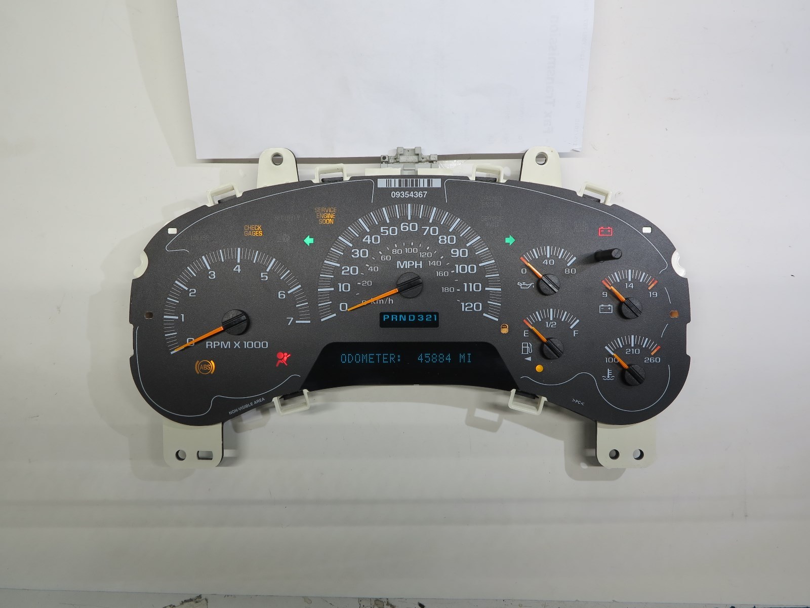 2002 TO 2007 CHEVY TRAILBLAZER INSTRUMENT CLUSTER EXCHANGE LED UPGRADE WO/DIC