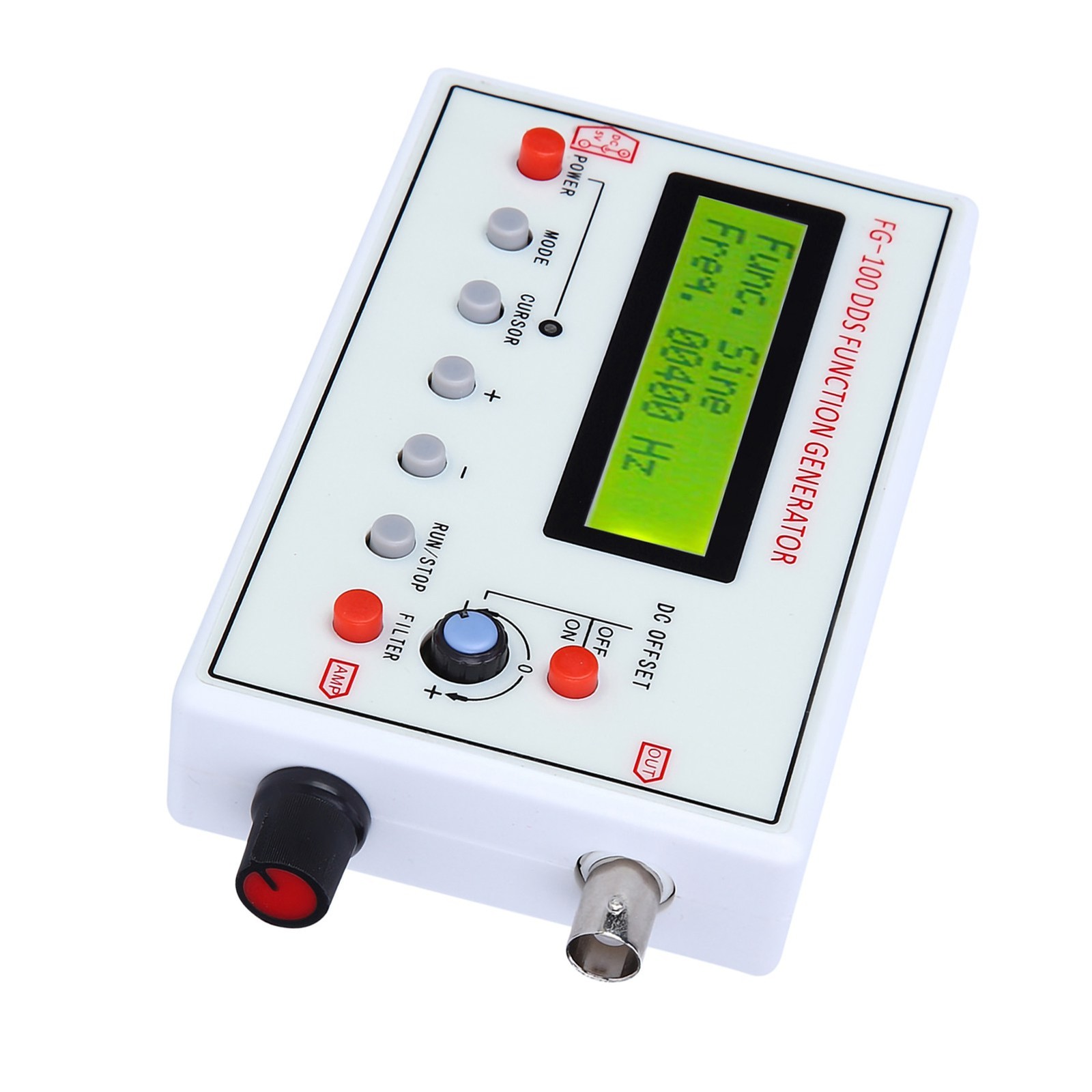 FG-100 DDS Function Generator Sine 1Hz-500KHz Counter Signal Source