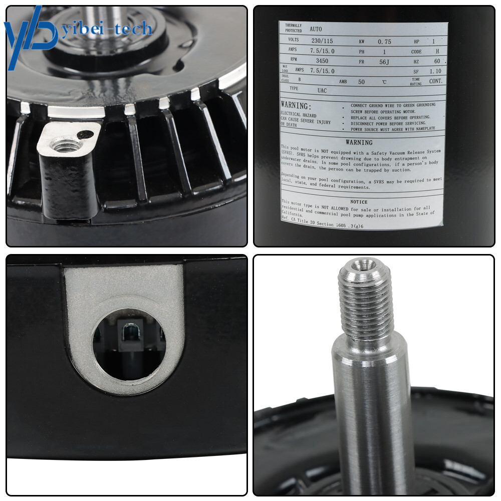Pool Pump Motor & Seal Replacement Kit For Hayward UST1102 Max Flow,Super Pump
