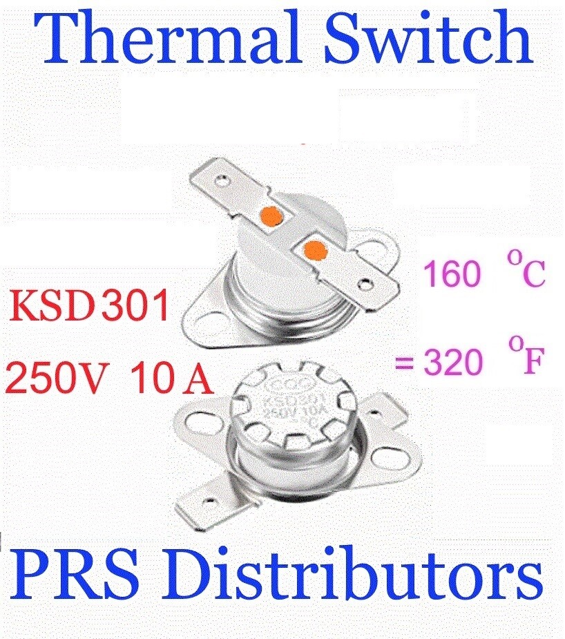 KSD301 10A 250V 160°C 320°F Thermostat Temperature Switch Thermal control Switch