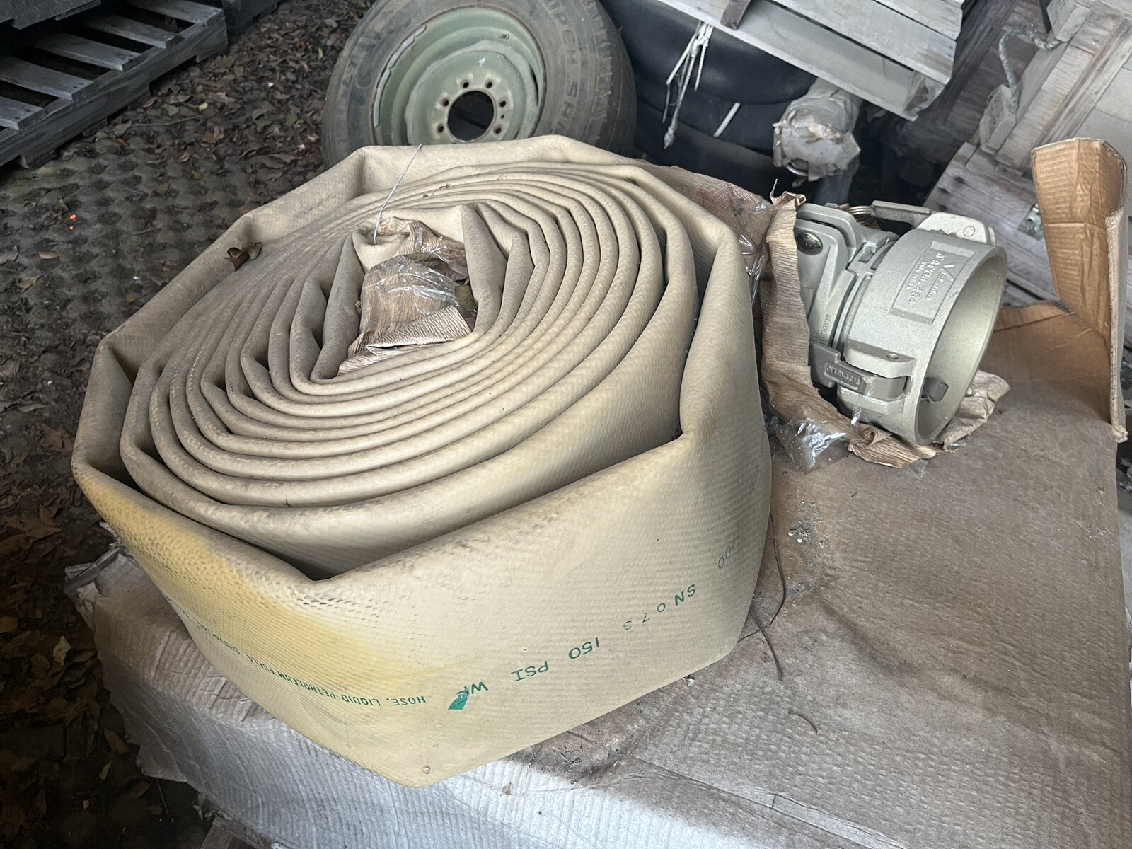 hose 6 inch Angus lay flat flexible 150 PSI 6”