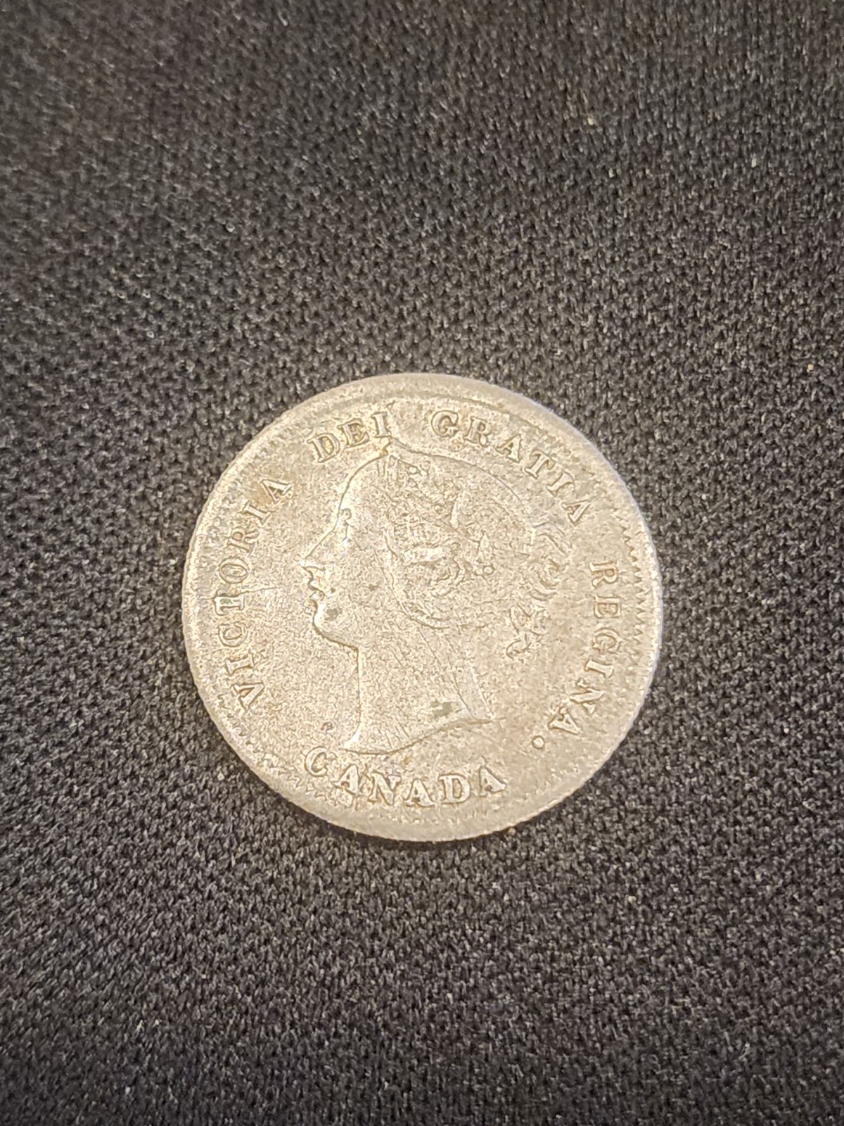 1872H Canadian 5 Cents Silver Coin