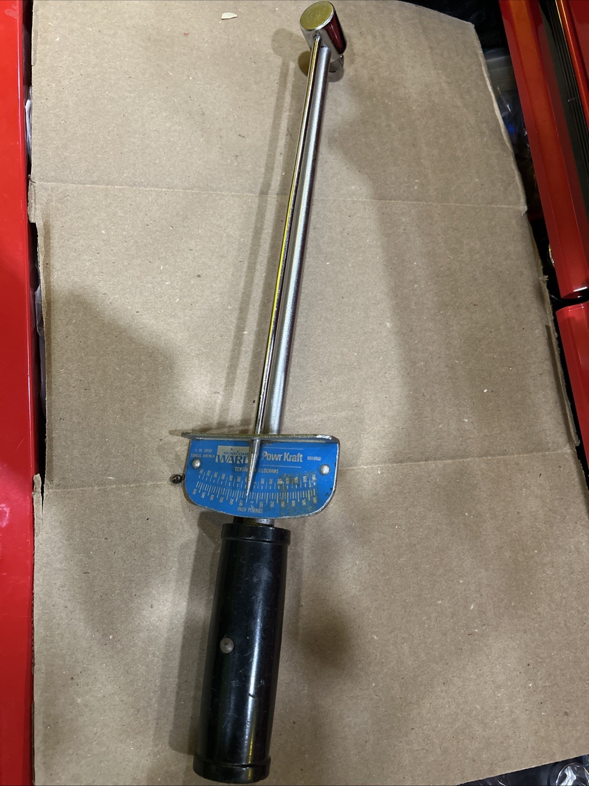 Vintage Powr Kraft 3/8 Drive Torque Wrench Model 84H4960 Montgomery Ward