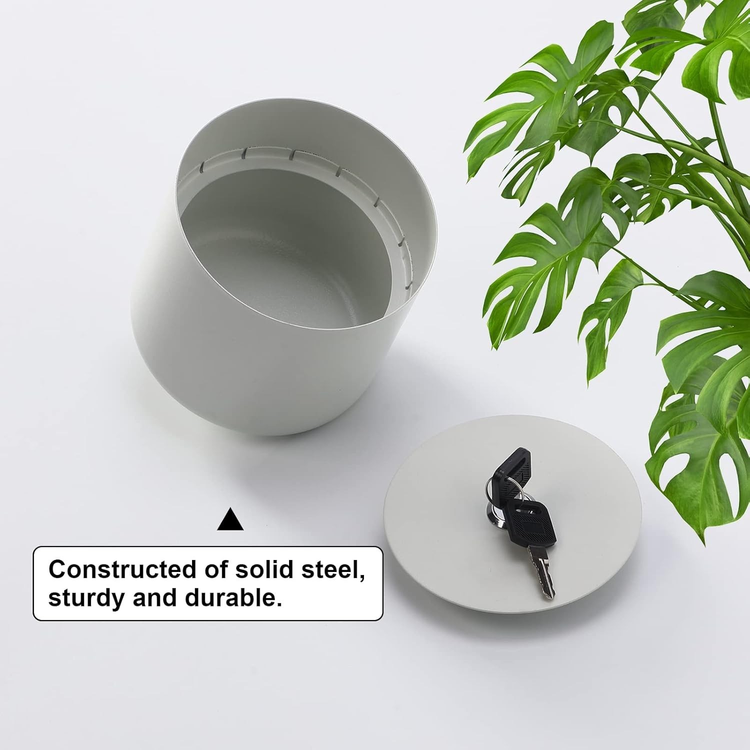 Secret Hidden Safe Flower Pot with Lock & Keys Home Outdoor Security Box