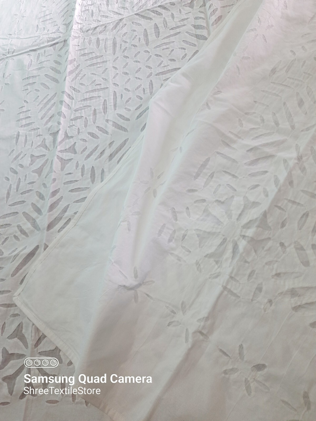 Organdy Cut-Worked Rectangle/Square/Round,Bedding Indian White Handmade Applique