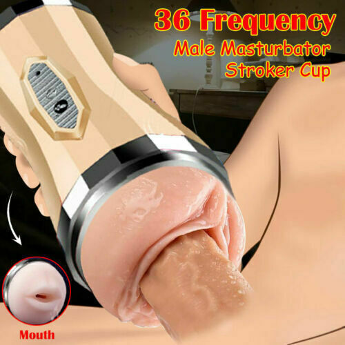 Male Automatic Handsfree Masturbater Cup Stroker Pocket-Pussy Toy Men Lubricants