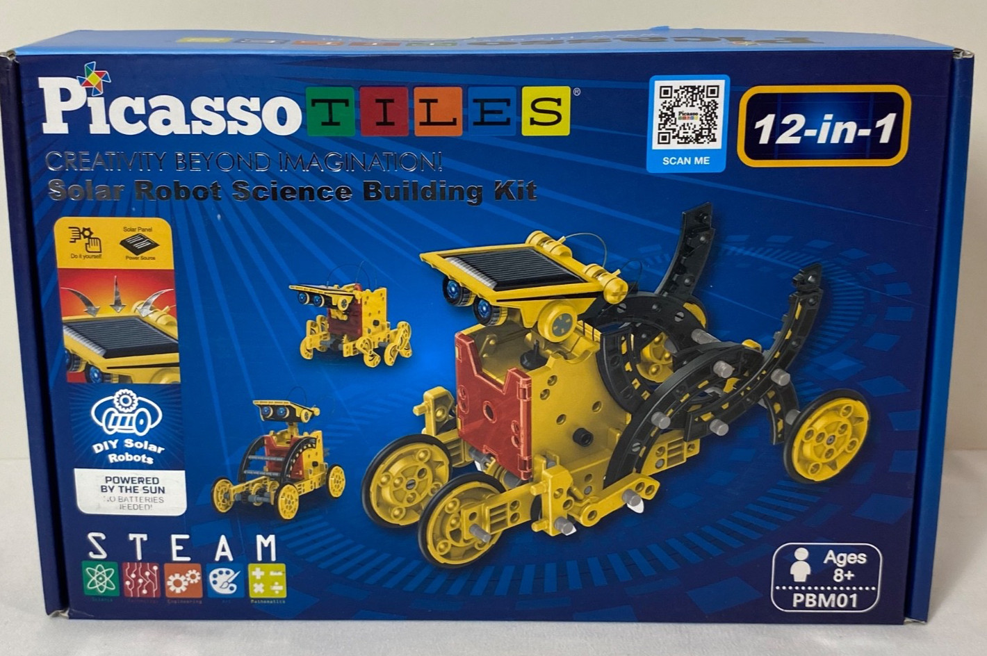 Picasso Tiles 12 in 1 SOLAR ROBOT SCIENCE BUILDING KIT New