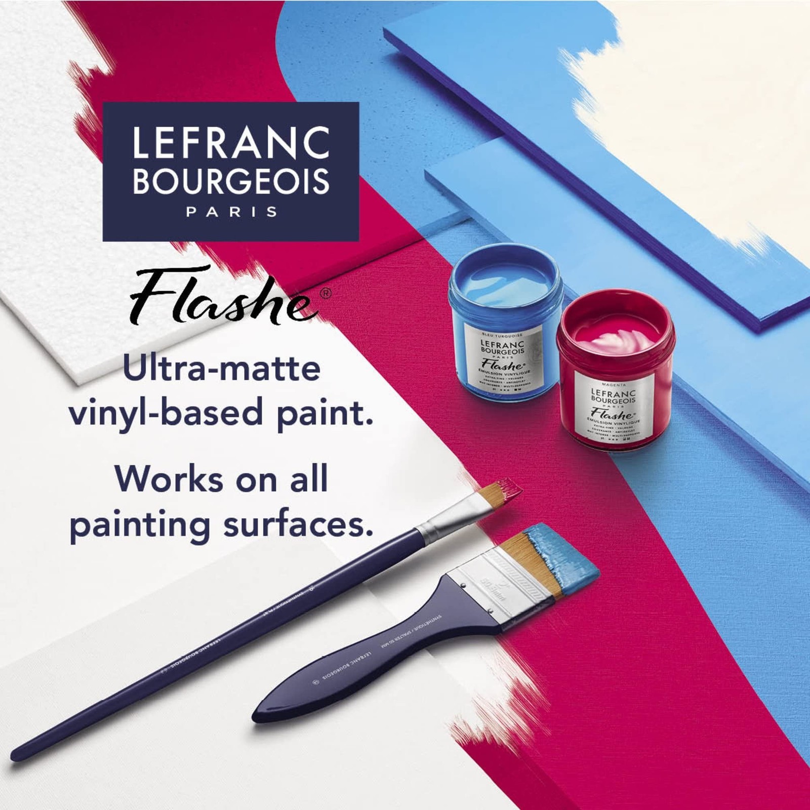 Lefranc Bourgeois Flashe Vinyl Paint, 80ml (2.7-oz) Tube, Fluorescent White
