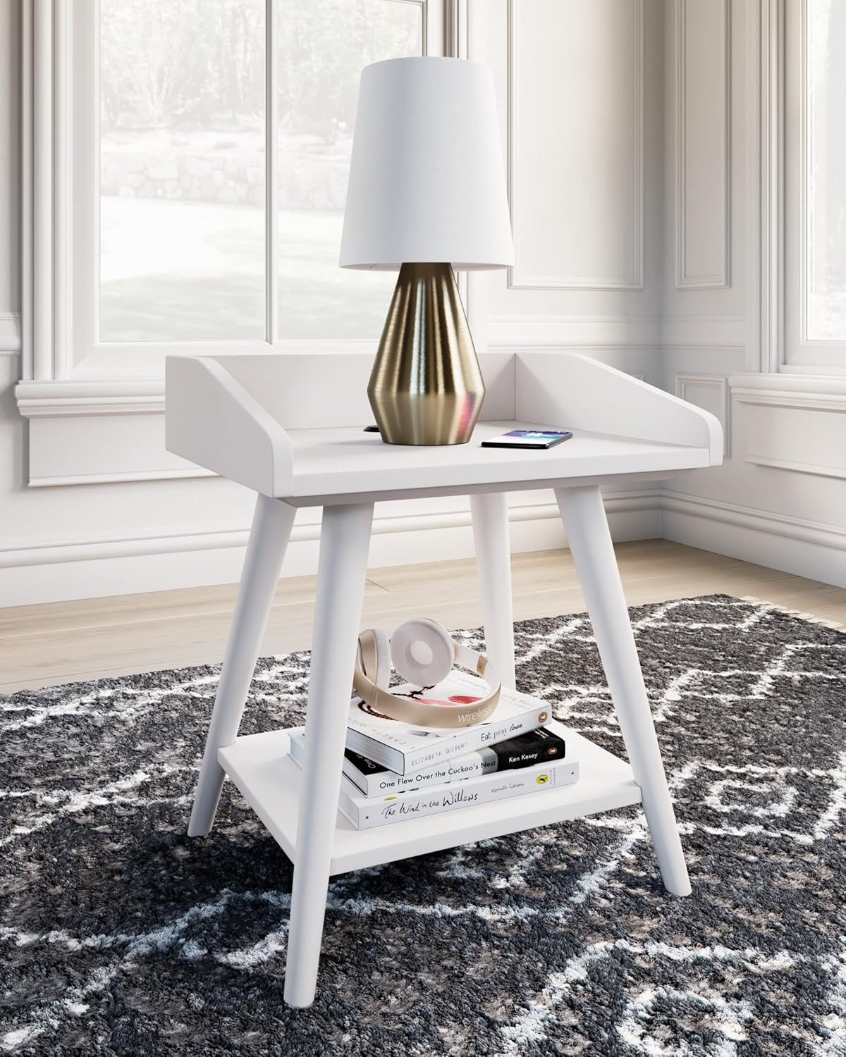 Modern White Accent Table by Blariden