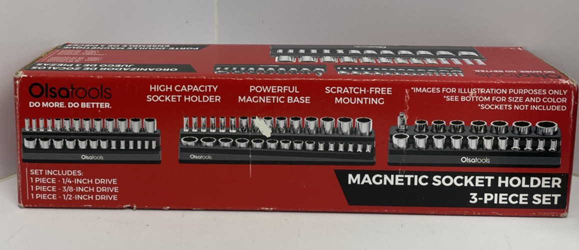 Olsatools Magnetic Socket Holder Set Metric Black MSKH3PCBLK (missing one piece)