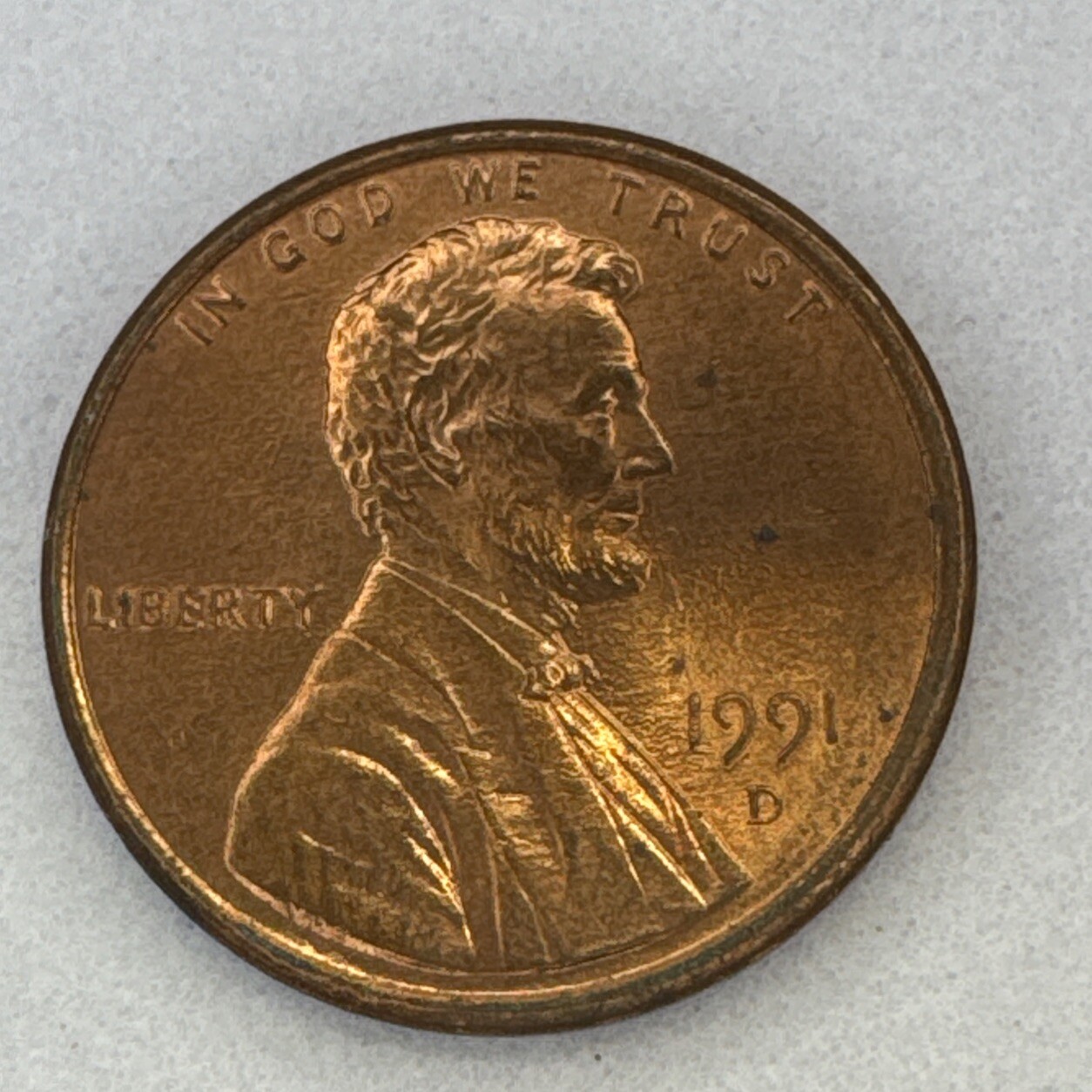 🇺🇸 1991 D Lincoln Memorial Penny UNC Uncirculated Cent US Mint Coin