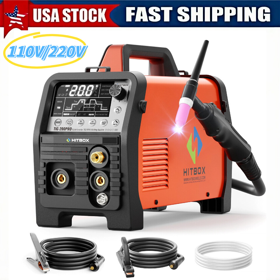 Hitbox Cold TIG Welding Machine TIG200PRO Pulse / HF TIG Spot TIG/ARC/MMA Welder