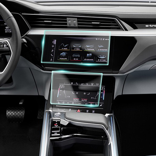 Crystal Clear Screen Protector for 2020 Audi e-tron Vehicle Navigation