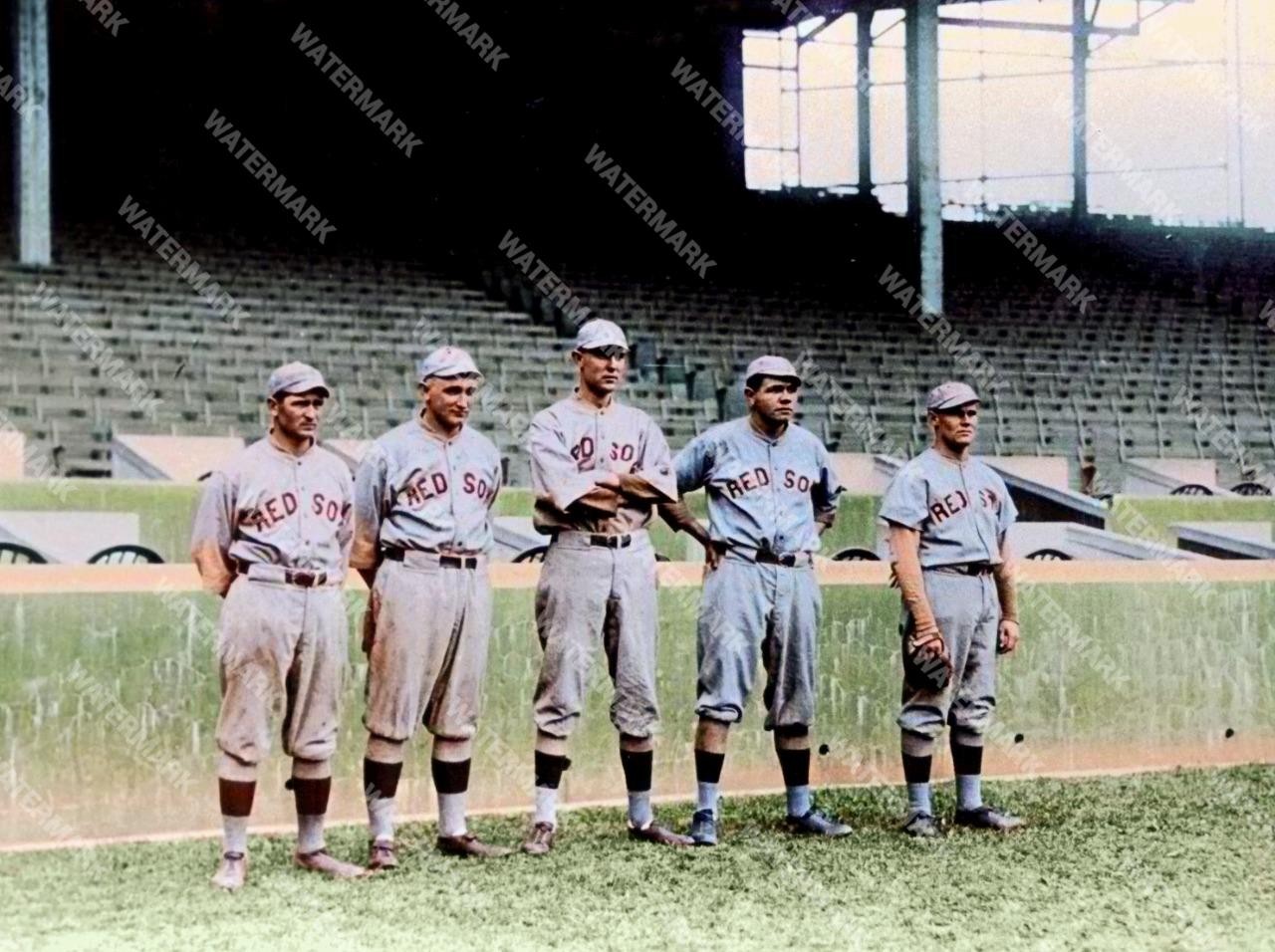 GX652 Babe Ruth - Foster Mays Shore Leonard Red 8x10 11x14 16x20 Colorized Photo