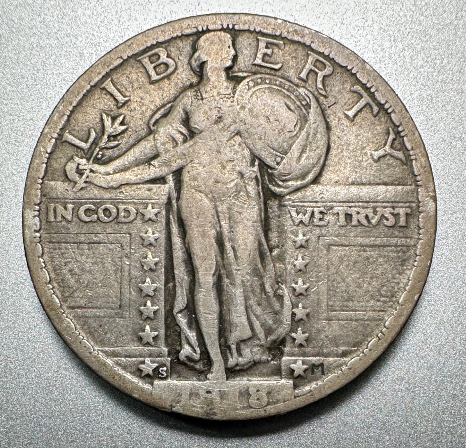 1918-S  STANDING LIBERTY QUARTER   NICE DETAIL  #2627