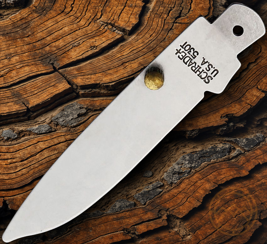 Schrade Knife Blade Replacement Satin Finish UNSHARPENED Stainless 655 USA MADE