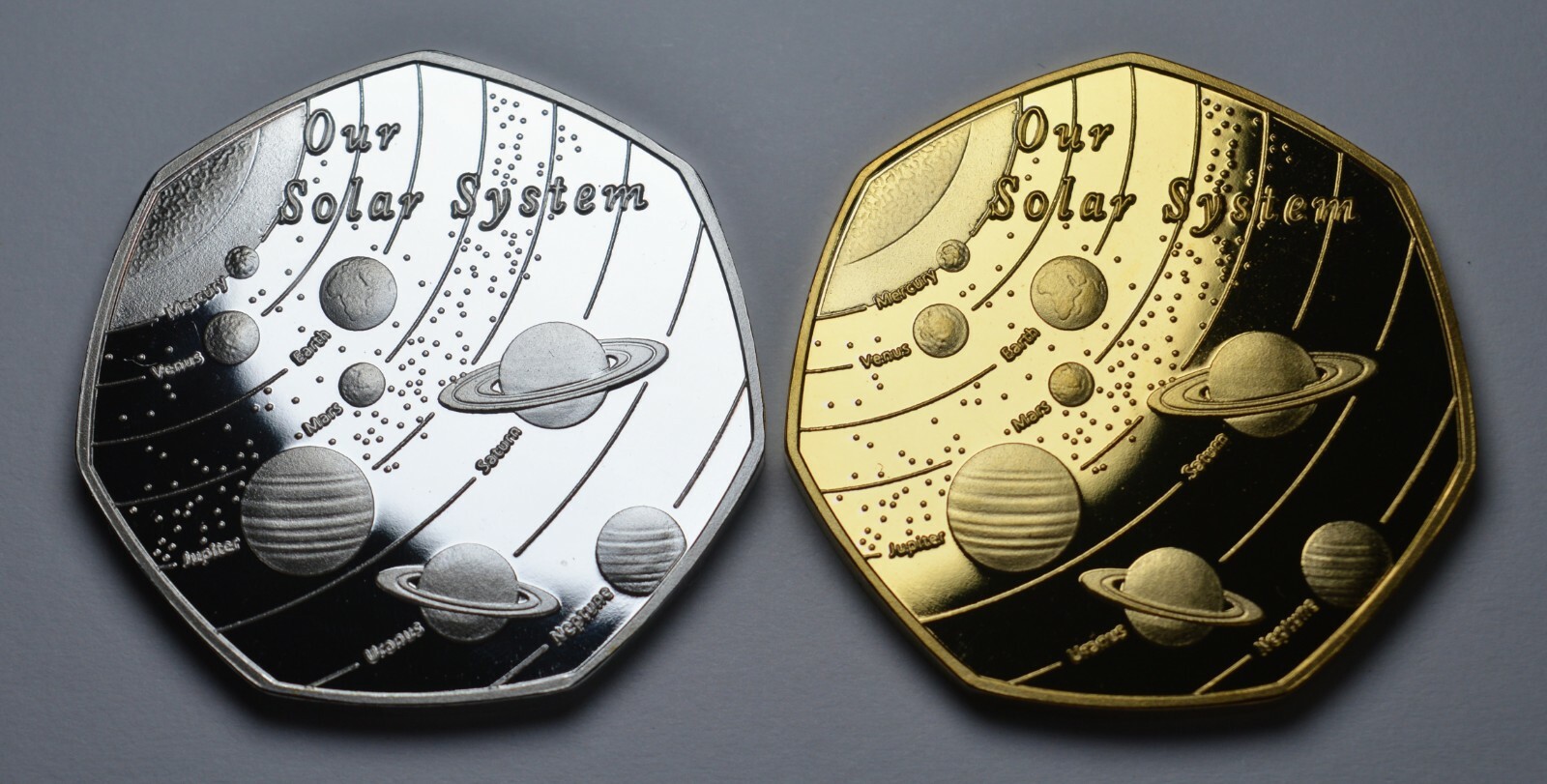 Pair of OUR SOLAR SYSTEM Commemoratives. Space/Planets/Stars Earth/Moon/Sun