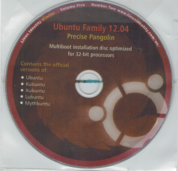 Linux Identity Ubuntu Family 12.04 Multiboot Install 32-bit DVD-ROM (2012) Pango