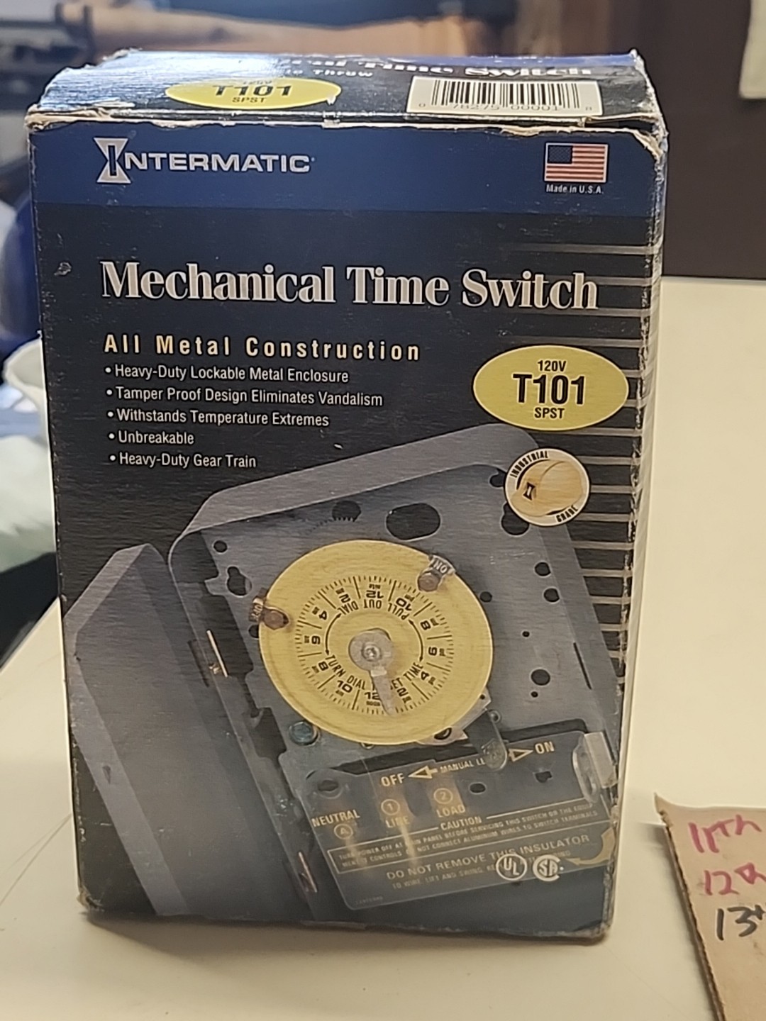 Intermatic T101 40 Amp 120V SPST 24-Hour Mechanical Time Switch