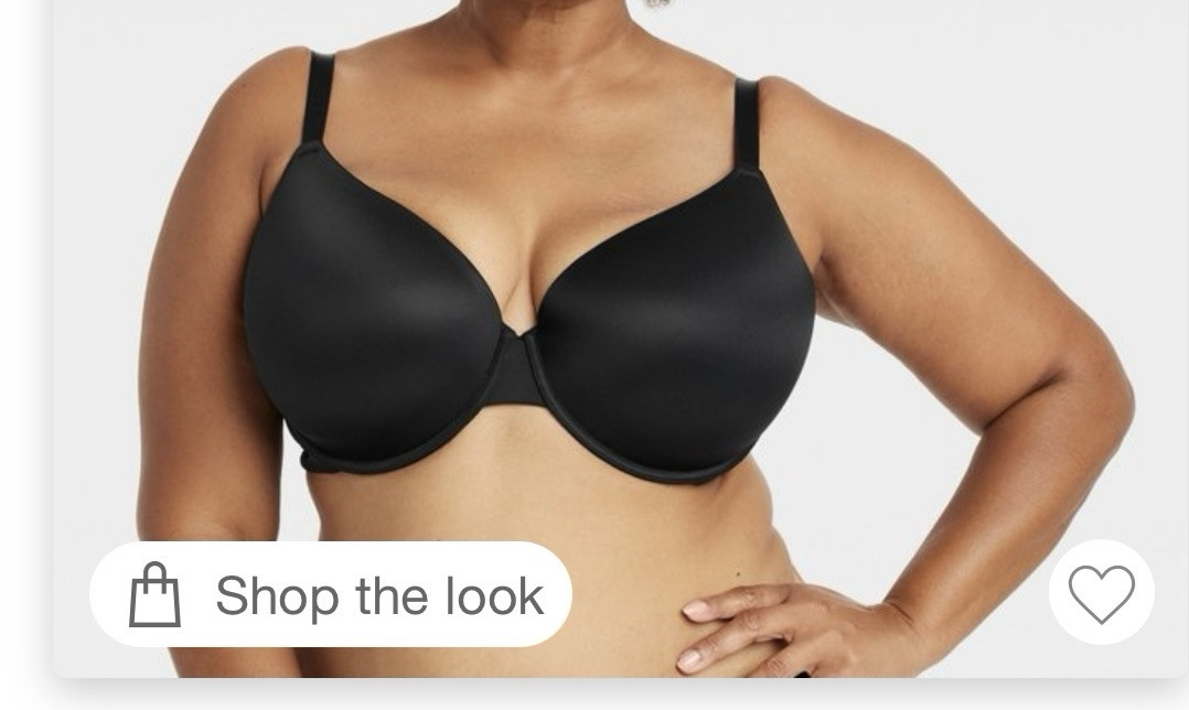 Women's Lightly Lined Semi-Demi Bra - Auden Black 40DD