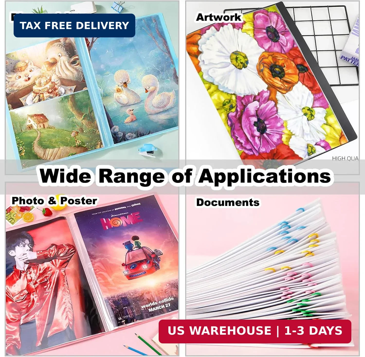 A3 Storage Book 2 Pack for Diamond Painting Art Portfolio Folder