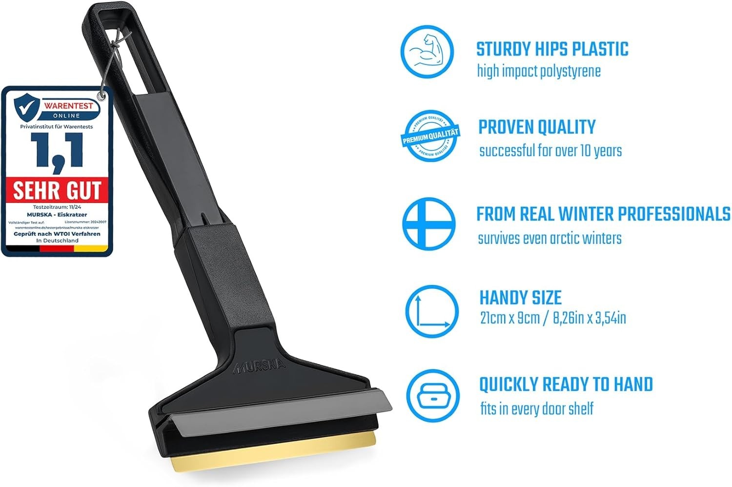 Car Ice Scraper Brass Blade - Fast, Effortless, efficient & Easy - Brass Ice ...