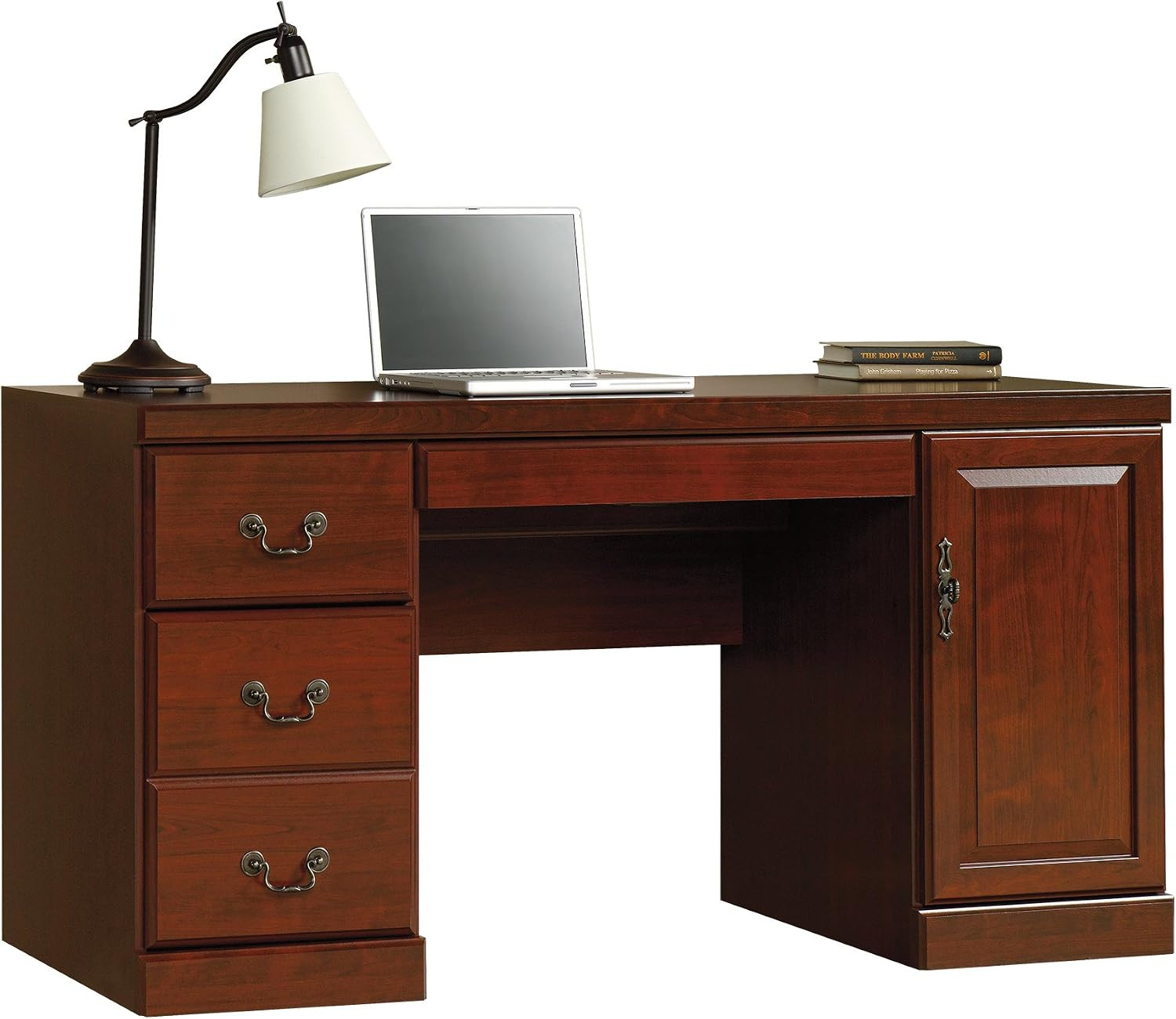 404944 Heritage Hill Computer Credenza, Classic Cherry Finish, L: 59.25" X W: 20